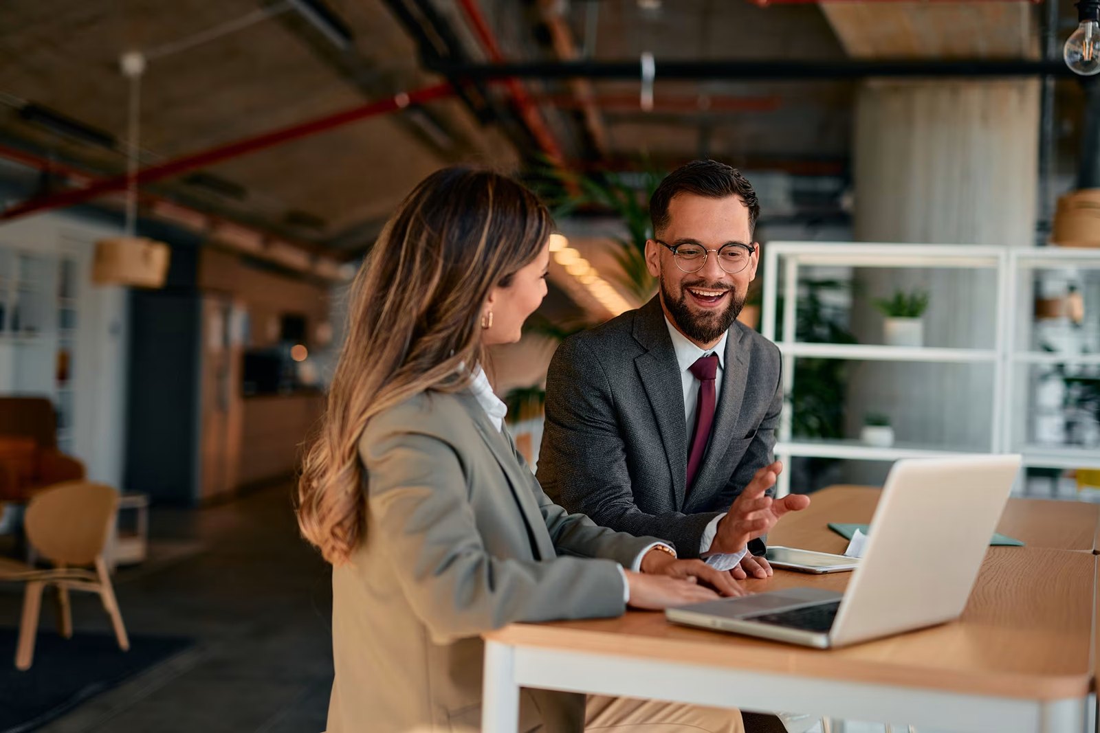 A relationship manager meeting with a private banking client
